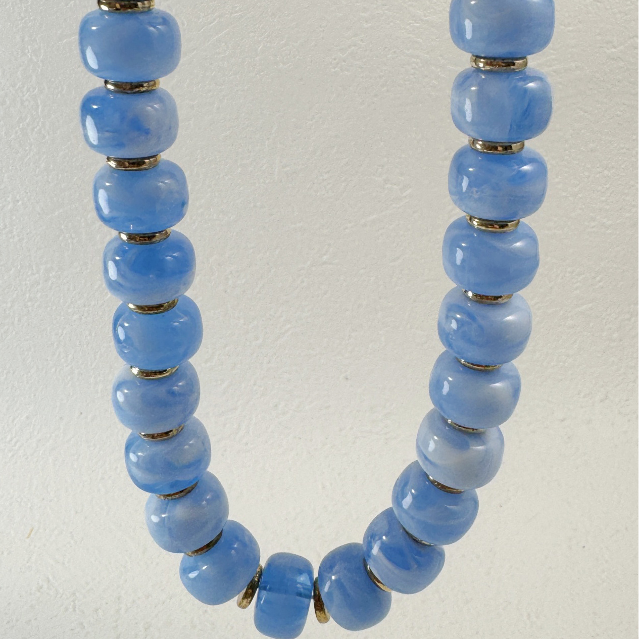 Women's Unique Geometric Flat Round Bead Splicing Necklace